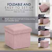 Ornavo Home Pouf de rangement pliable carré de 30,5 cm