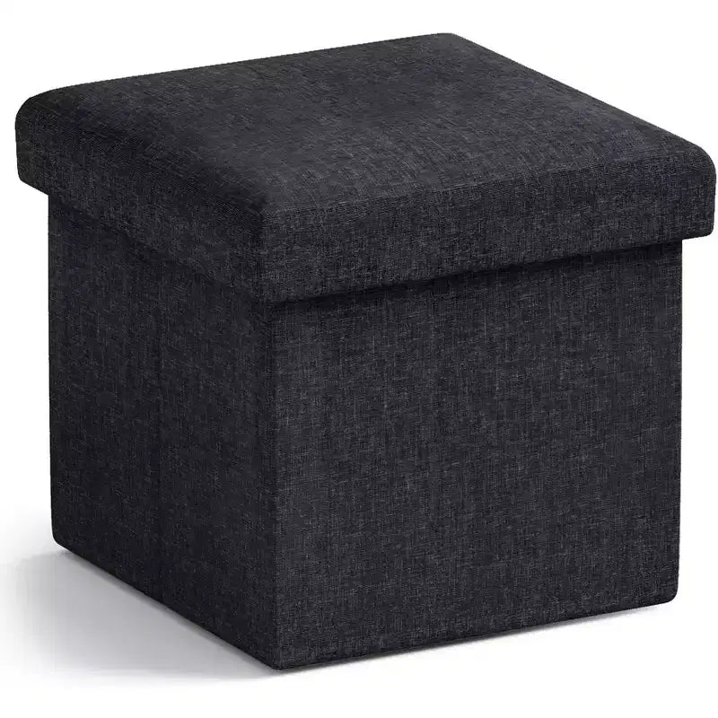 Ornavo Home Pouf de rangement pliable carré de 30,5 cm