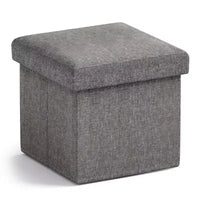 Ornavo Home Pouf de rangement pliable carré de 30,5 cm
