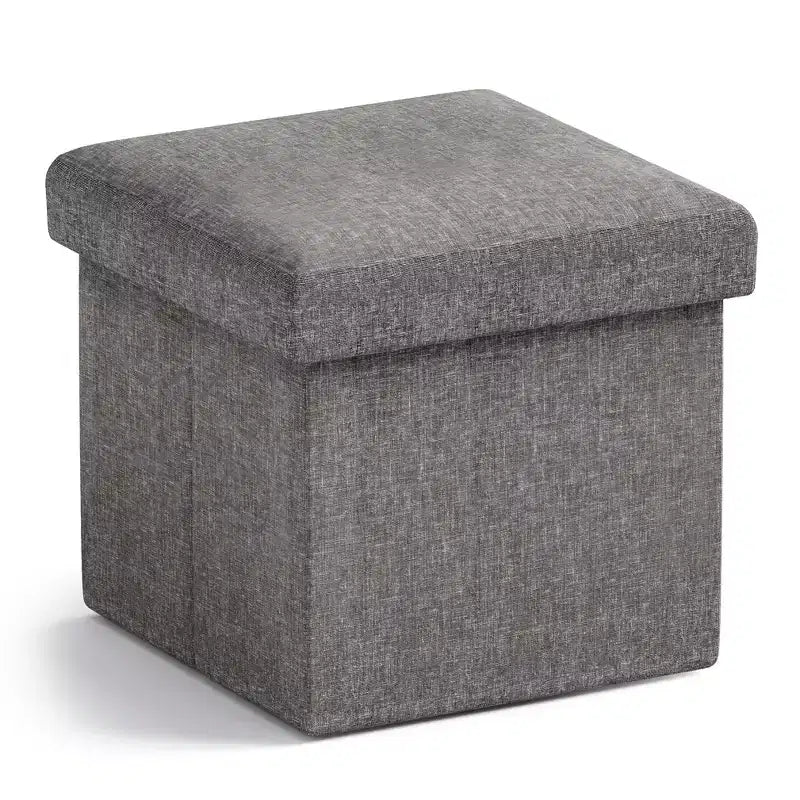 Ornavo Home Pouf de rangement pliable carré de 30,5 cm