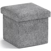 Ornavo Home Pouf de rangement pliable carré de 30,5 cm
