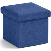 Ornavo Home Pouf de rangement pliable carré de 30,5 cm
