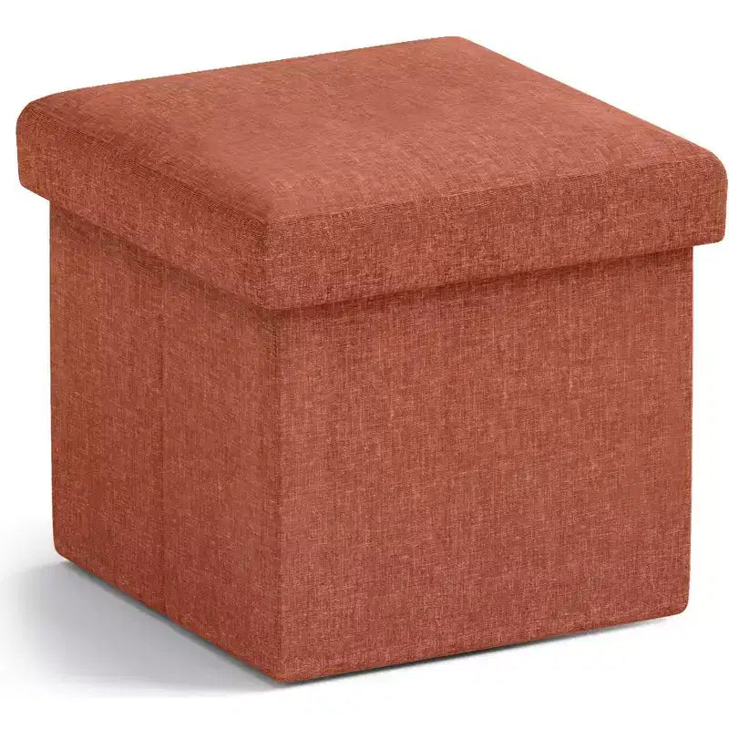 Ornavo Home Pouf de rangement pliable carré de 30,5 cm