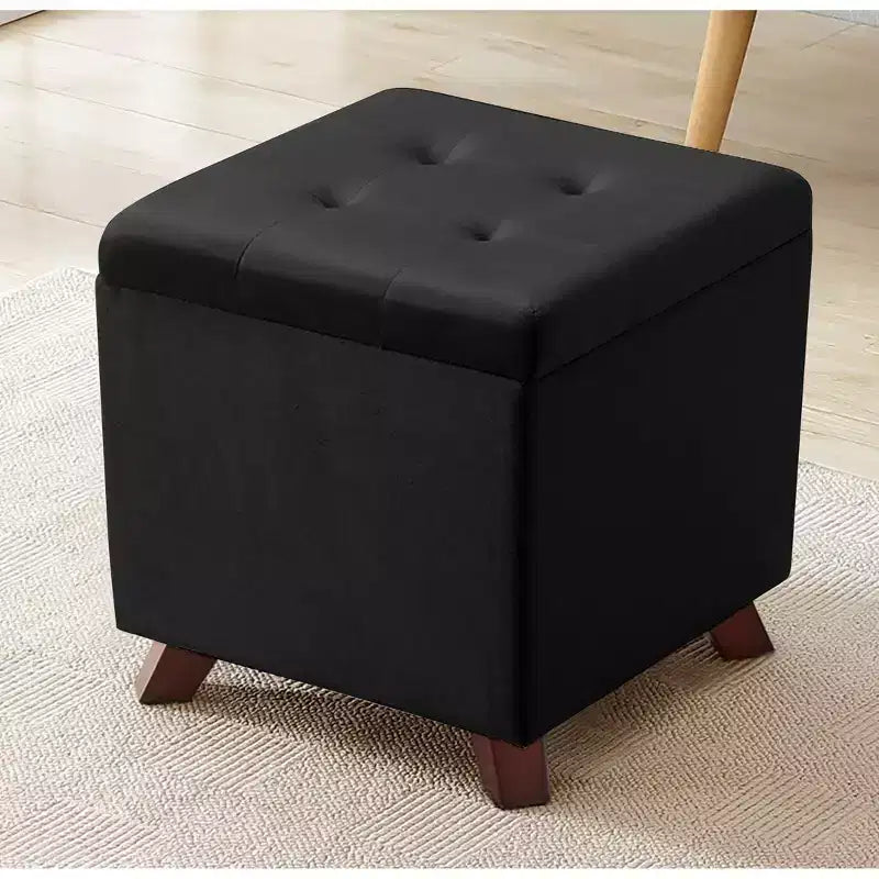 Ornavo Home Linge de Maison Pouf carré de rangement touffeté – 38 cm