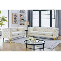Ensemble canapé en velours 3 places et 2 places Elegant Living Spaces