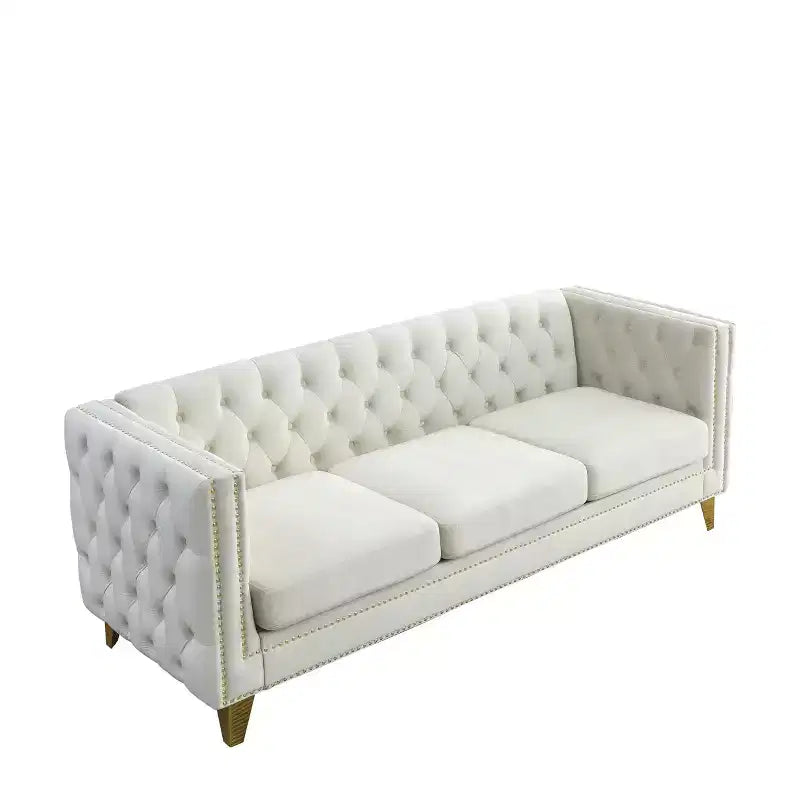 Ensemble canapé en velours 3 places et 2 places Elegant Living Spaces