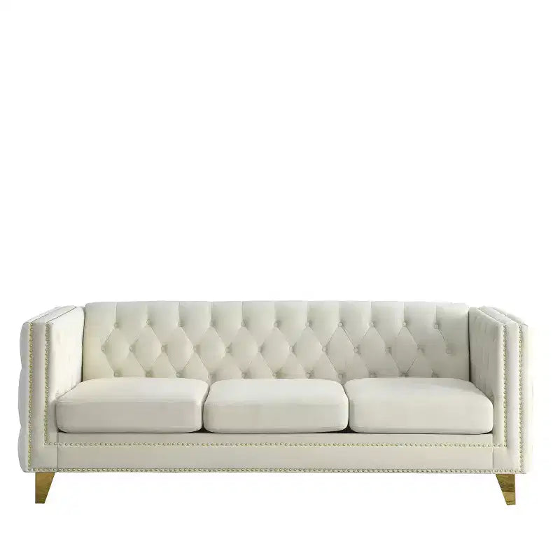 Ensemble canapé en velours 3 places et 2 places Elegant Living Spaces