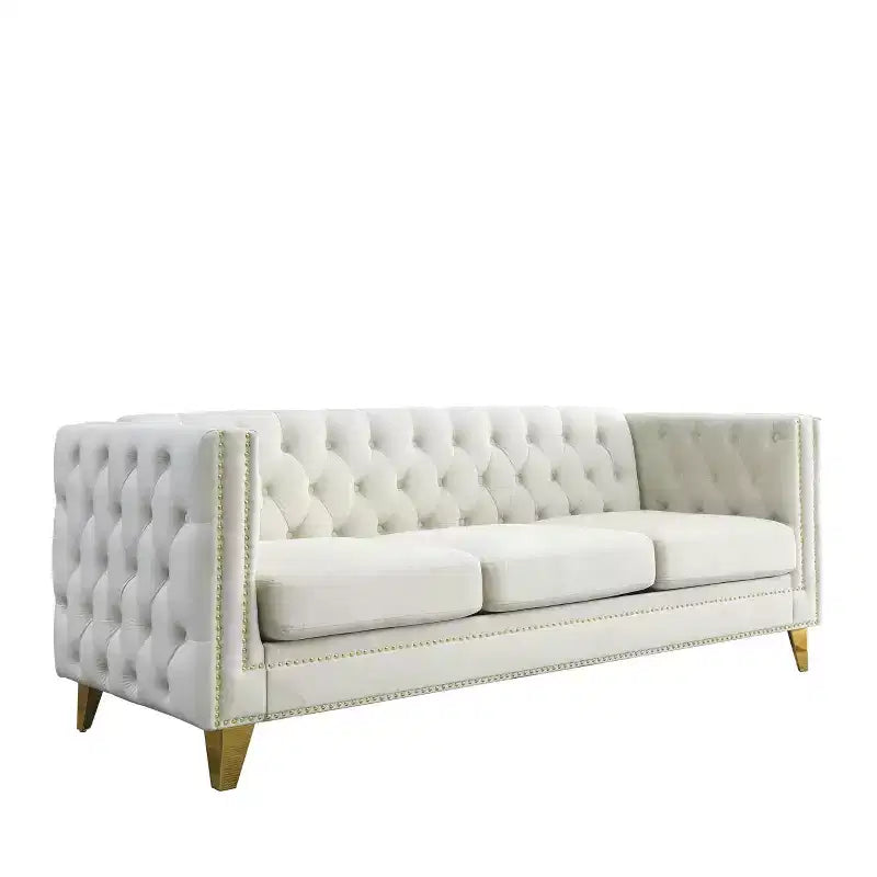 Ensemble canapé en velours 3 places et 2 places Elegant Living Spaces