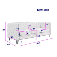 Ensemble canapé en velours 3 places et 2 places Elegant Living Spaces