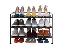 Seville Classics rack à chaussures robuste en métal à 3 niveaux en résine 12 paires