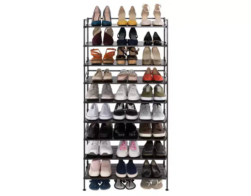 Seville Classics rack à chaussures robuste en métal à 3 niveaux en résine 12 paires