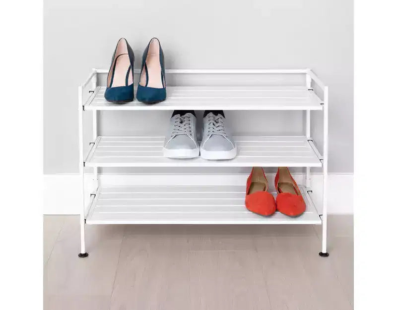 Seville Classics rack à chaussures robuste en métal à 3 niveaux en résine 12 paires