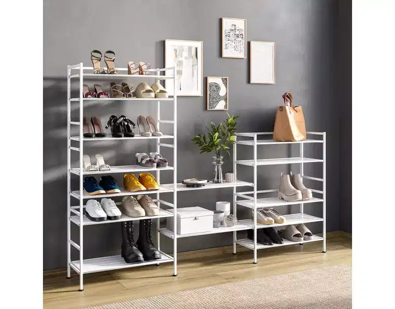 Seville Classics rack à chaussures robuste en métal à 3 niveaux en résine 12 paires