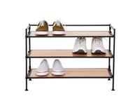 Seville Classics rack à chaussures robuste en métal à 3 niveaux en résine 12 paires