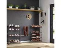 Seville Classics rack à chaussures robuste en métal à 3 niveaux en résine 12 paires