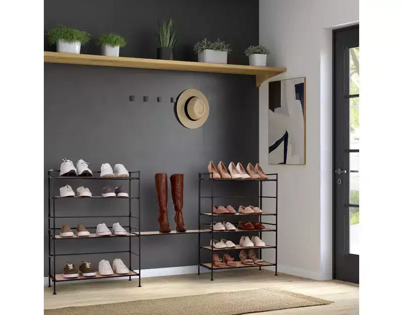 Seville Classics rack à chaussures robuste en métal à 3 niveaux en résine 12 paires