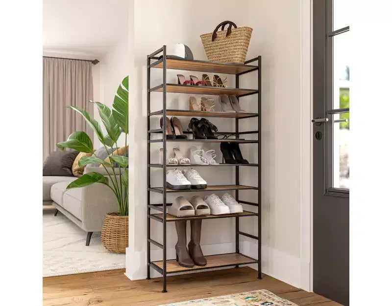 Seville Classics rack à chaussures robuste en métal à 3 niveaux en résine 12 paires