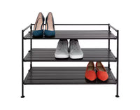 Seville Classics rack à chaussures robuste en métal à 3 niveaux en résine 12 paires