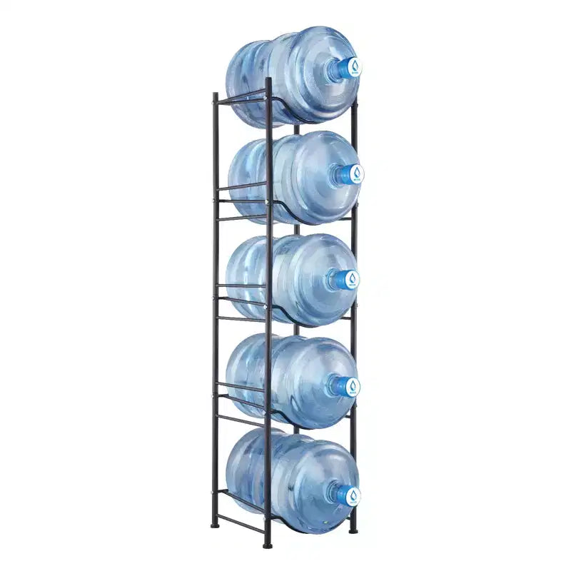 VEVOR support à bonbonnes d'eau à 5 niveaux, support pour bonbonne d'eau de 5 gallons, rack à bouteilles d'eau simple rangée pour 5 bouteilles, rack robuste à bonbonnes d'eau