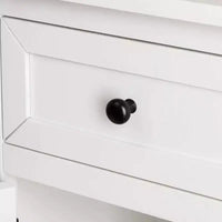 eHemco table de chevet en bois X-Side, table d'appoint avec 1 tiroir et 1 armoire de rangement à porte