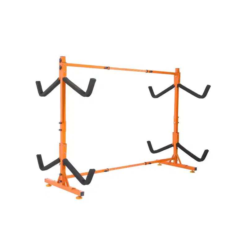 Support de rangement autoportant pour kayak VEVOR, support pour kayak/canoë/planche à pagaie 4 places avec bras rembourrés et largeur réglable, charge maximale de 100 kg