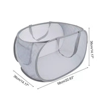 Unique Bargains Panier à Linge Pliant Simple Couche 22,83x14,17x14,17 1 Pièce