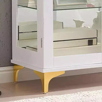 Kings Brand Furniture vitrine buffet curio moderne avec portes vitrées et étagères réglables