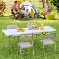 Table pliante extérieure intérieure robuste table portable avec poignée de transport pour camping pique-nique fête