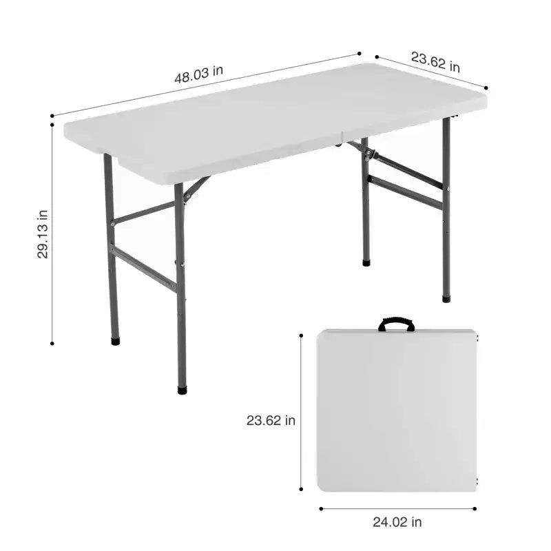 Table pliante extérieure intérieure robuste table portable avec poignée de transport pour camping pique-nique fête