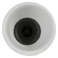 Pot rond à réserve d'eau Sevilla de HC Companies, jardinière classique en plastique avec disque interne pour plantes d'intérieur et d'extérieur, 30 cm, blanc