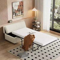 Lit pouf convertible taille Twin avec matelas - lit d'appoint gain de place pour salon et appartement