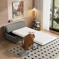 Lit pouf convertible taille Twin avec matelas - lit d'appoint gain de place pour salon et appartement