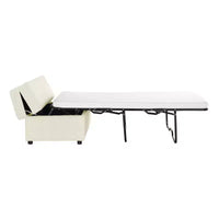 Lit pouf convertible taille Twin avec matelas - lit d'appoint gain de place pour salon et appartement