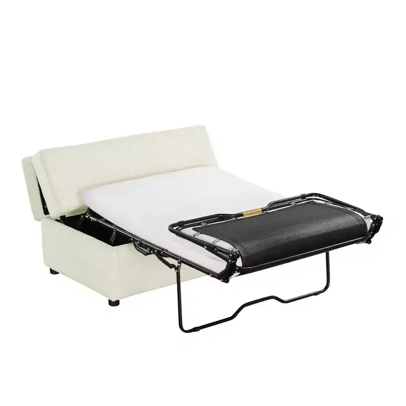 Lit pouf convertible taille Twin avec matelas - lit d'appoint gain de place pour salon et appartement
