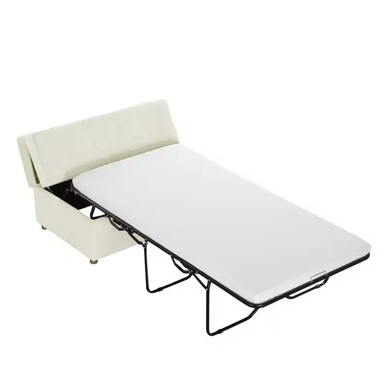 Lit pouf convertible taille Twin avec matelas - lit d'appoint gain de place pour salon et appartement