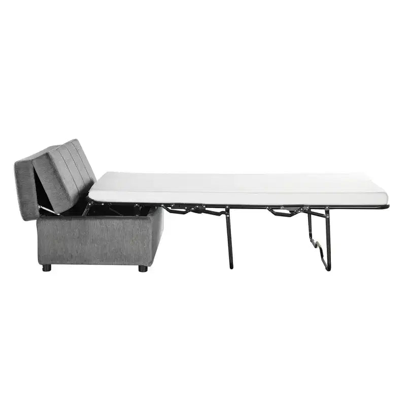 Lit pouf convertible taille Twin avec matelas - lit d'appoint gain de place pour salon et appartement