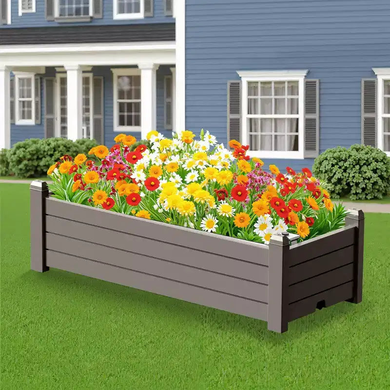 Bac de plantation rectangulaire pour jardin d'une capacité de 78 L / 21 Gal / 2,75 pieds cubes