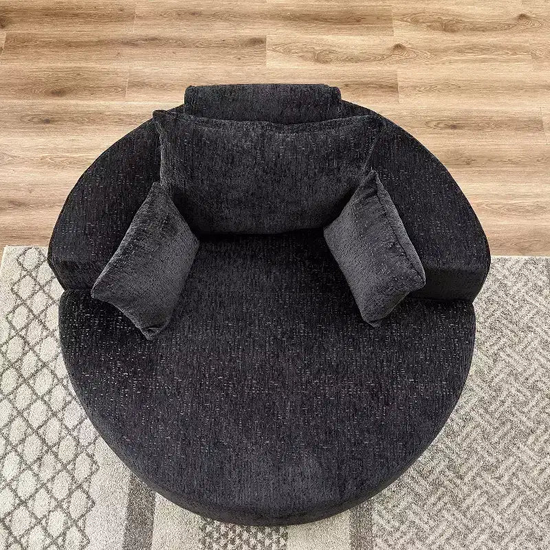 Canapé simple MAYEERTY 55 en chenille sans assemblage pour salon, chambre, salle de projection
