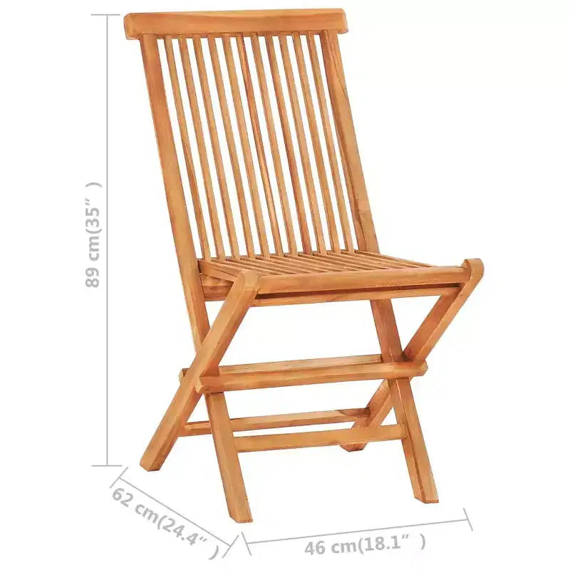 vidaXL Ensemble bistrot pliant 3 pièces en bois de teck massif