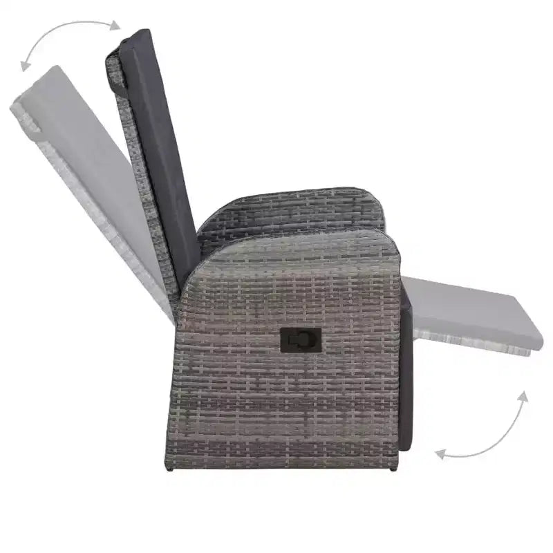 vidaXL Ensemble de bistrot Gris, Gris foncé
