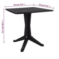 vidaXL Ensemble bistro Lot de 2 Anthracite Plastique aspect rotin Standard