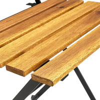 vidaXL Table et chaises de bistrot marron et noir Bois d'acacia massif Moyen