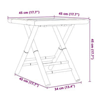 vidaXL Ensemble bistro en bambou naturel pliable carré rustique