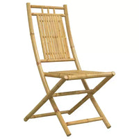 vidaXL Ensemble bistro en bambou naturel pliable carré rustique
