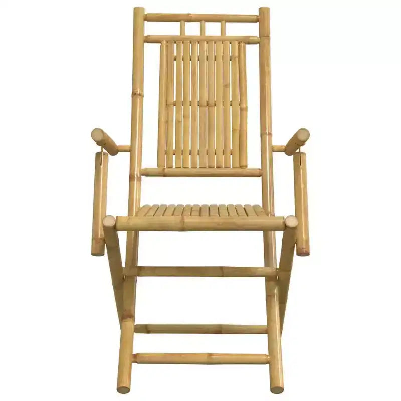 vidaXL Ensemble bistro en bambou naturel 2 places pliable