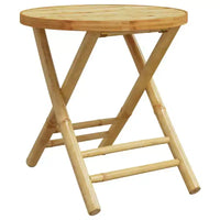 vidaXL Ensemble bistro en bambou naturel, 3 pièces, pliable