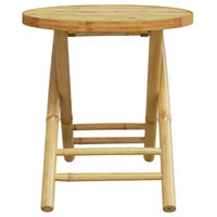 vidaXL Ensemble bistro en bambou naturel, 3 pièces, pliable