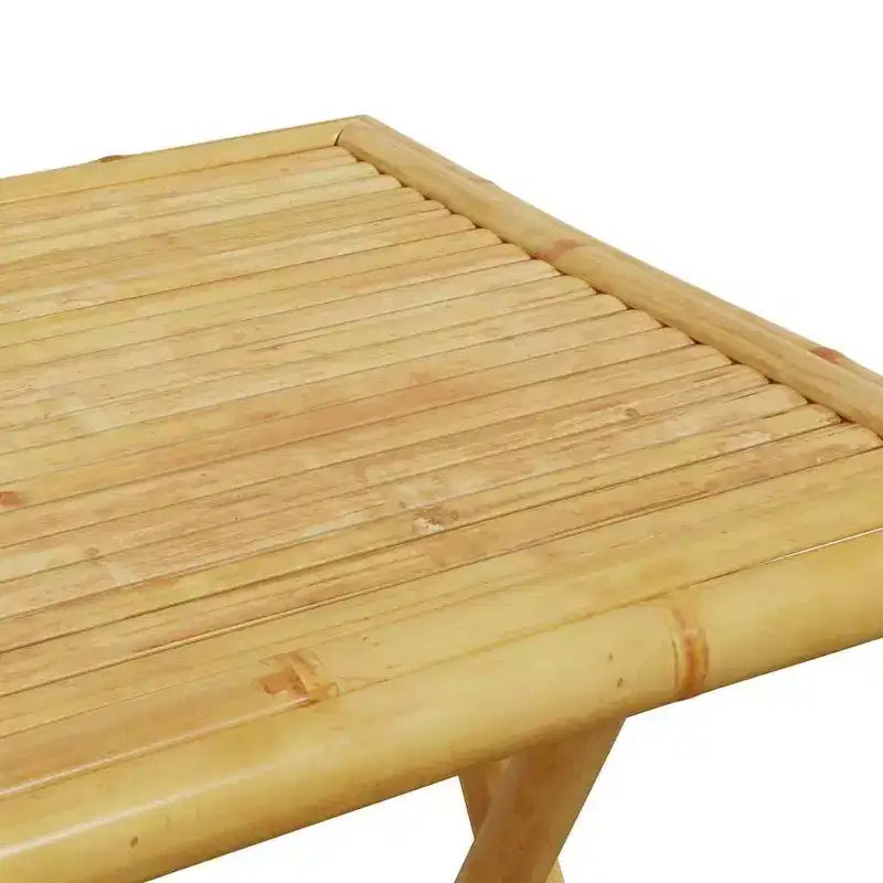 vidaXL Ensemble de bistrot Bambou naturel Bambou Ensemble de bistrot pliant moyen