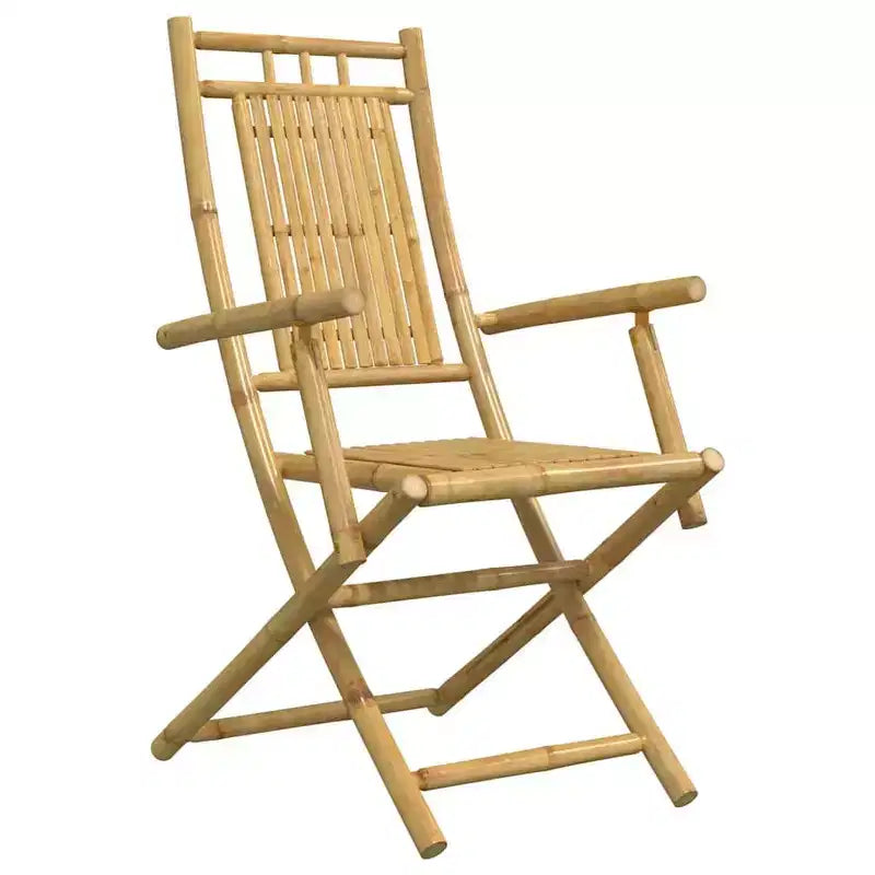 vidaXL Ensemble de bistrot Bambou naturel Bambou Ensemble de bistrot pliant moyen