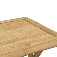 vidaXL Ensemble bistro 3 pièces en bambou naturel pliable